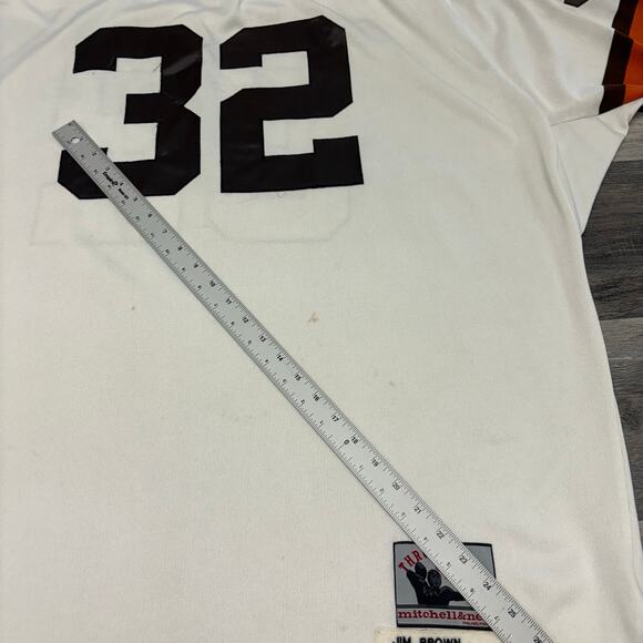 Vintage Mitchell & Ness NFL Cleveland‎ Browns Jim Brown #32 Mens 60 Jersey USA - Picture 4 of 10